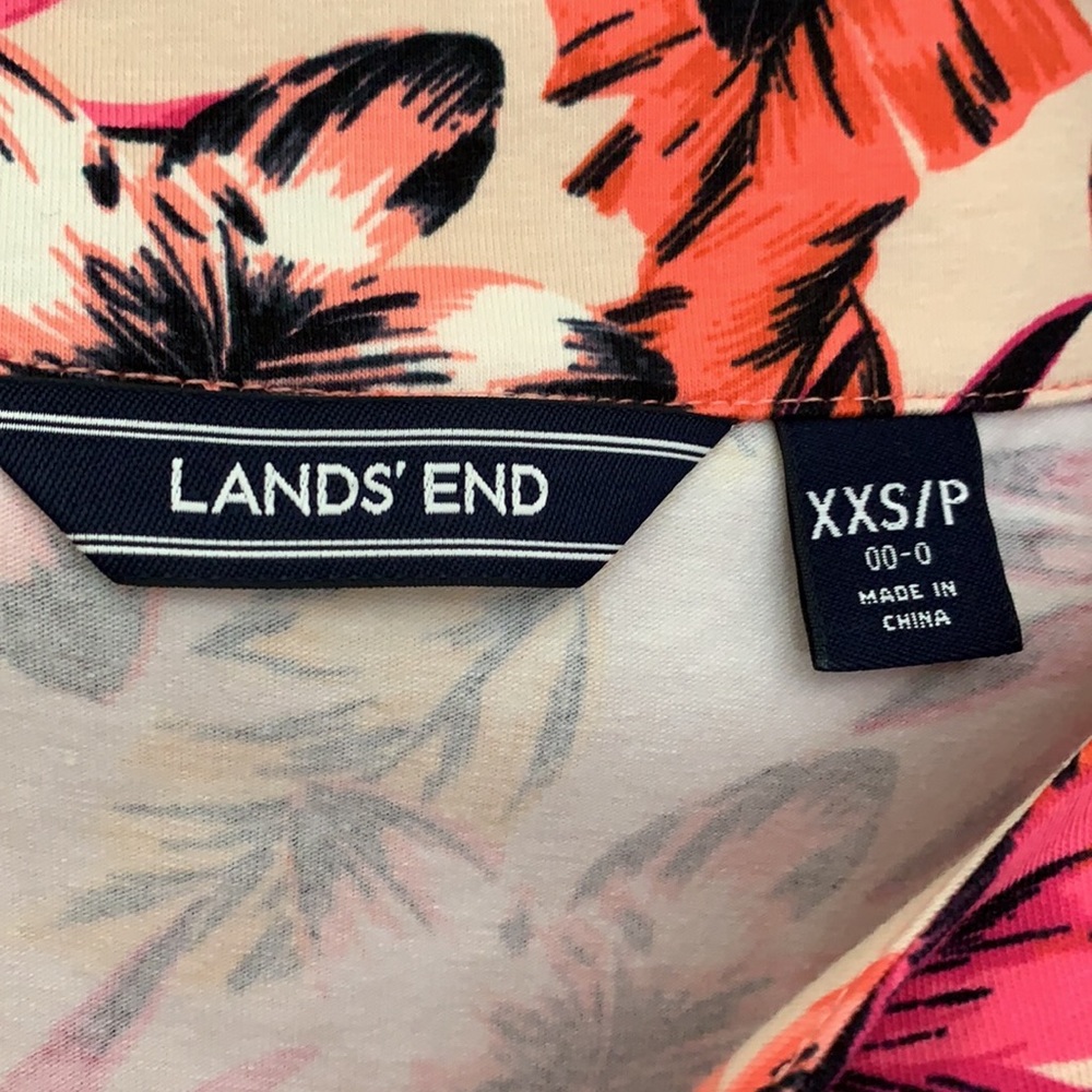 Lands’ End Women’s Floral Dress Size XXS NWOT - Picture 3 of 10